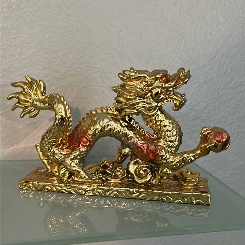 Golden Dragon Figurine